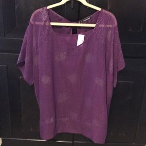 Plus size purple sparkle top